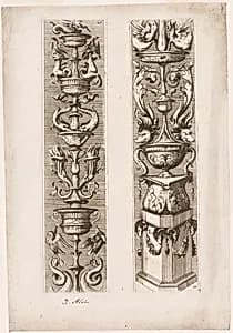 Two ornamental panels by Agostino Mitelli, 1609 - 1660
