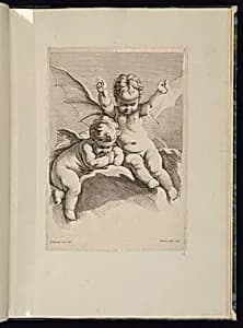 Two Putti by François Boucher, French, 1703–1770