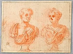 Two Roman Busts by Unknown