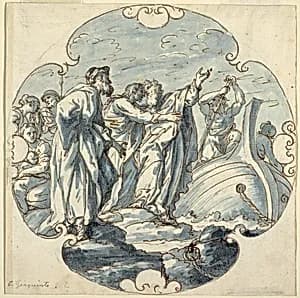 Two Saints by Corrado Giaquinto, Italian, 1703 - 1765