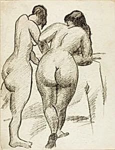 Two Standing Nudes by Carl Newman