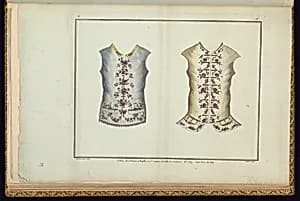 Two Waistcoat Designs by Pierre Ranson, French, 1736–1786