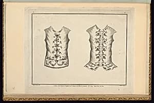 Two Waistcoat Designs by Pierre Ranson, French, 1736–1786