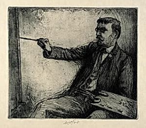 Untitled (Artist Painting) by C. F. William Mielatz