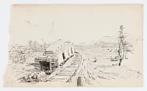 Untitled (Derailed Coach) by Howard Russell Butler