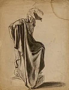 (Untitled) (Drapery Study) by Kenyon Cox