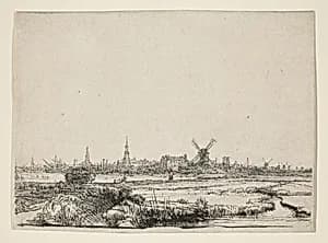 View of Amsterdam by Rembrandt Harmensz van Rijn, Dutch, 1606–1669
