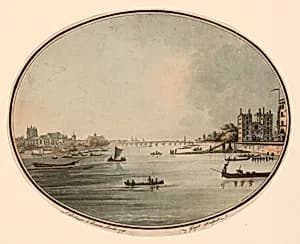 View of London by Laurent Guyot, French, 1756 - 1808
