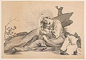 Virgin and Child by Claude Mellan, French, 1598 - 1688