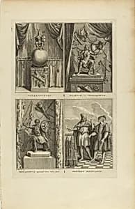 Vitzliputsli/Tlalock ou Tescalipuca/Tescalinpuca/Prêtres Mexicains by Bernard Picart, French