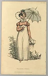 Walking Dress by Rudolph Ackermann, English, b. Germany, 1764–1834