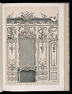 Wall with Chimneypiece and Mirror by François de Cuvilliés the Elder, Belgian, active Germany, 1695 - 1768