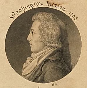 Washington Morton by Charles Balthazar Julien Févret de Saint-Mémin, 12 Mar 1770 - 23 Jun 1852