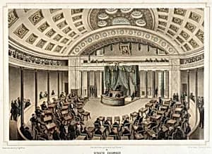 Washington--Senate Chamber by Isidore Laurent Deroy, French