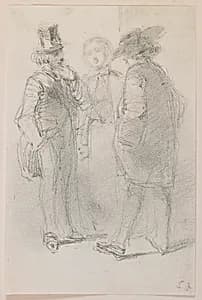 Whistler with Friends by James McNeill Whistler (1834-1903)