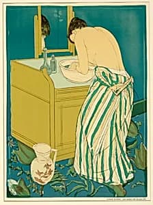 Woman Bathing (poster) by Mary Cassatt