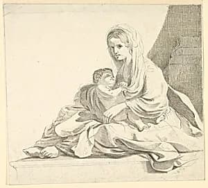 Woman with Child by Fortunato Duranti, Italian, 1787 - 1863