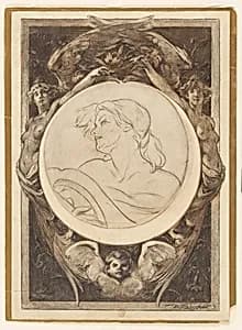 Woman with Lyre by Walter Shirlaw, American, b. Scotland, 1838–1909
