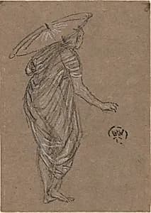 Woman with Parasol by James McNeill Whistler (1834-1903)