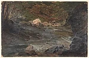 Woodland Stream by Frederic Edwin Church, American, 1826–1900