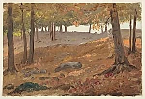 Woods in Autumn by Frederic Edwin Church, American, 1826–1900