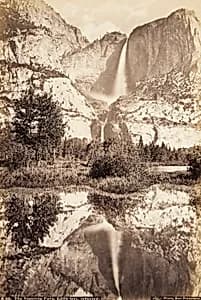 Yosemite Falls, Reflected by Carleton E. Watkins