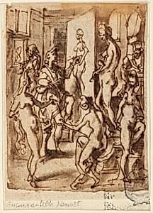 Zeuxis painting Helen by Jan van der Straet, called Stradanus, Flemish, 1523–1605