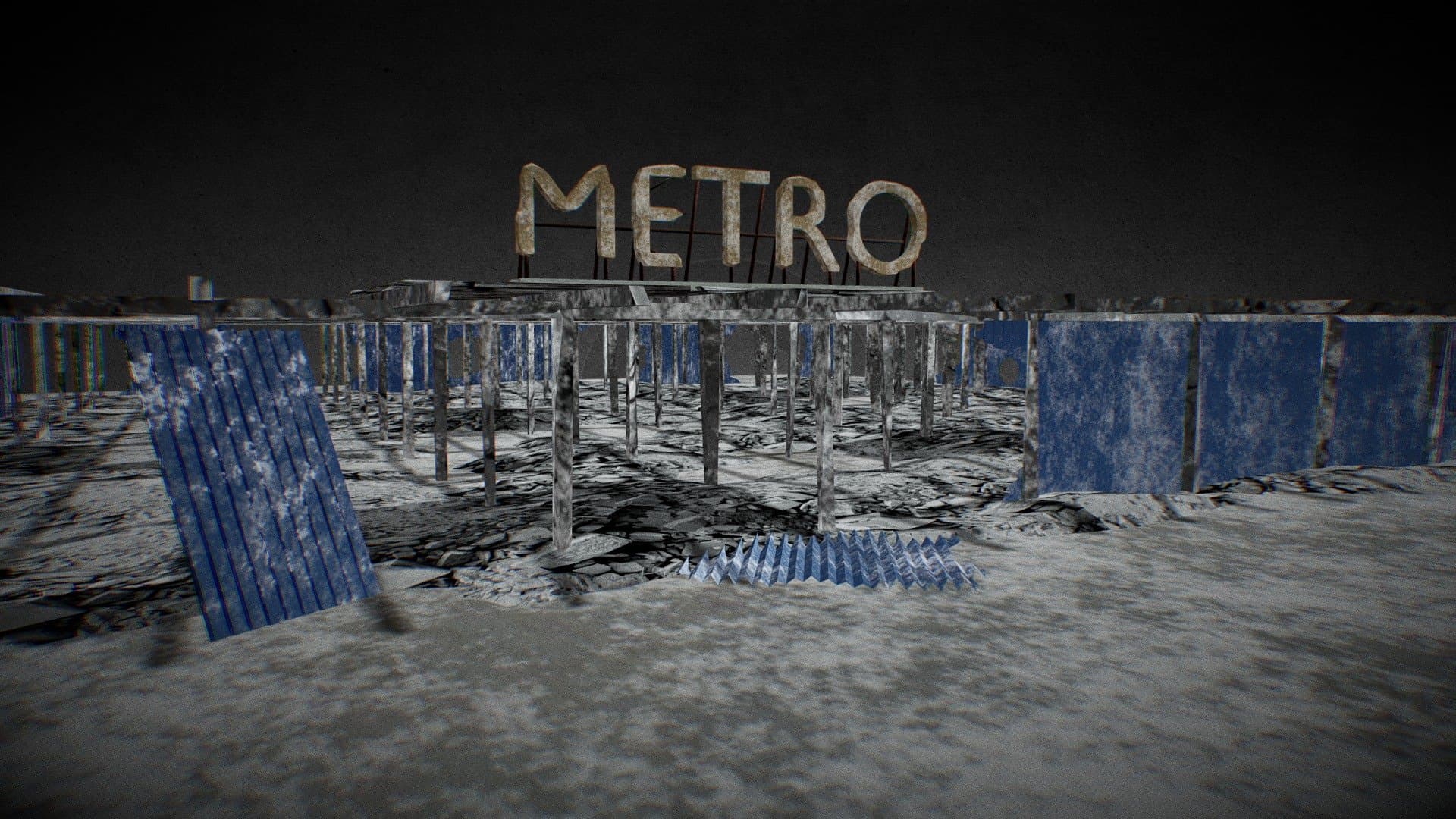 Ruined Donetsk Airport "METRO" Store (Winter)