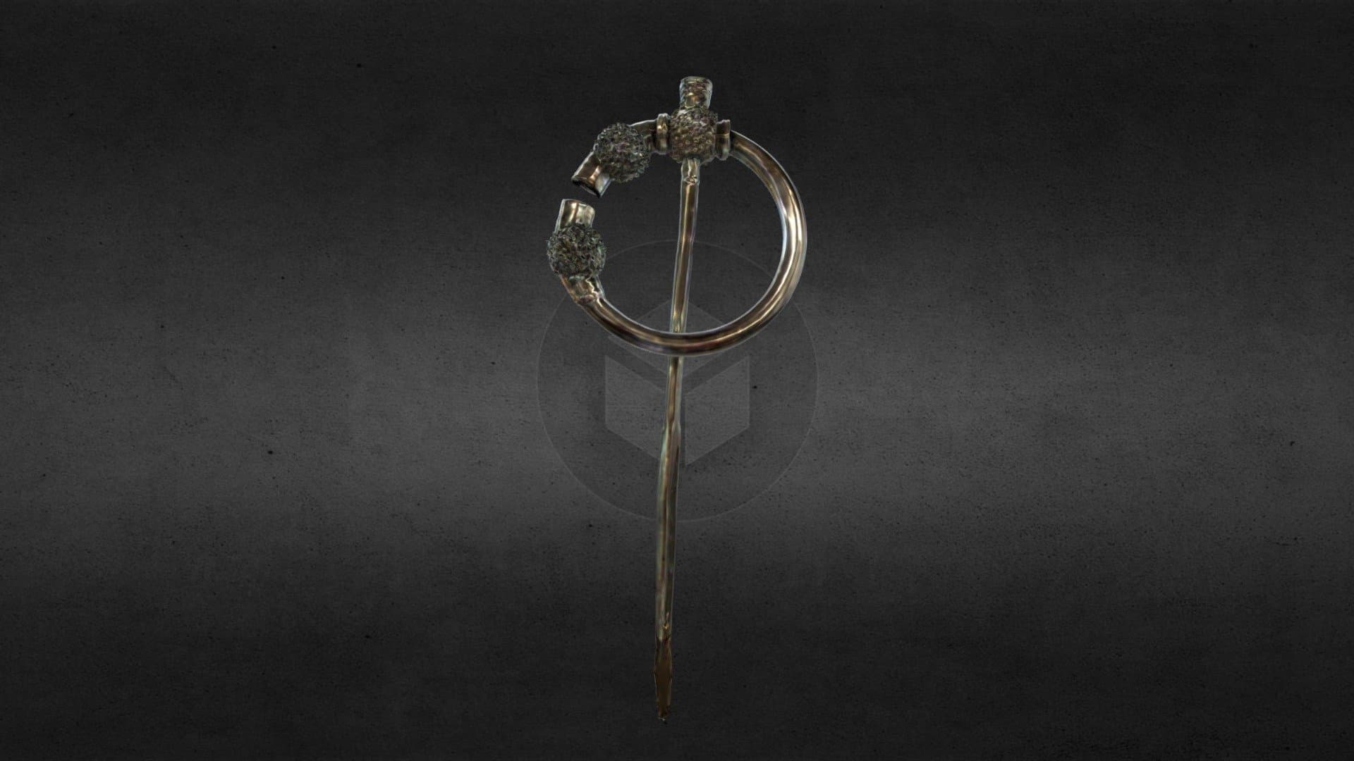 Ball type penannular thistle brooch