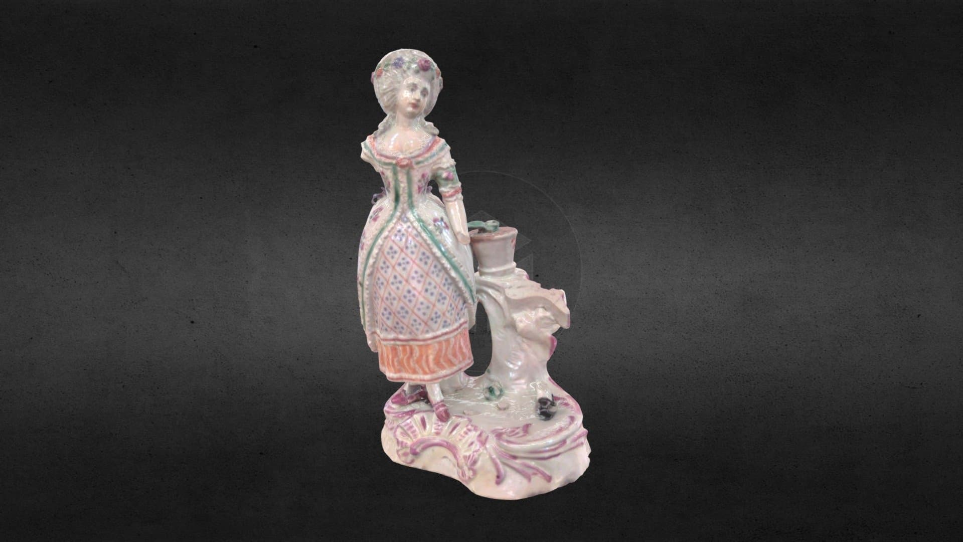 Porcelain figurine of a woman