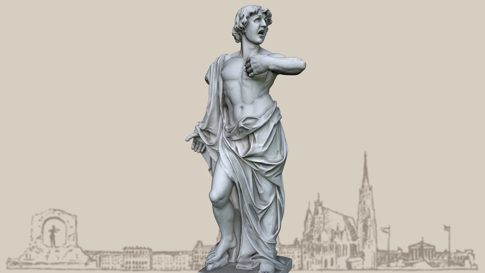 Attikafigur Tenor