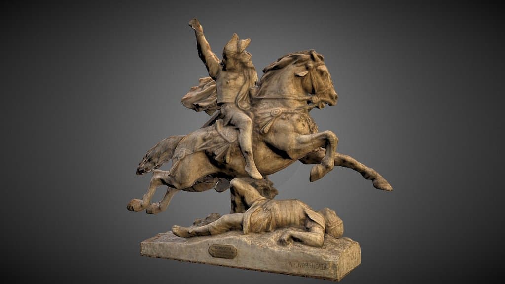 Equestrian statue of Vercingetorix. Bartholdi