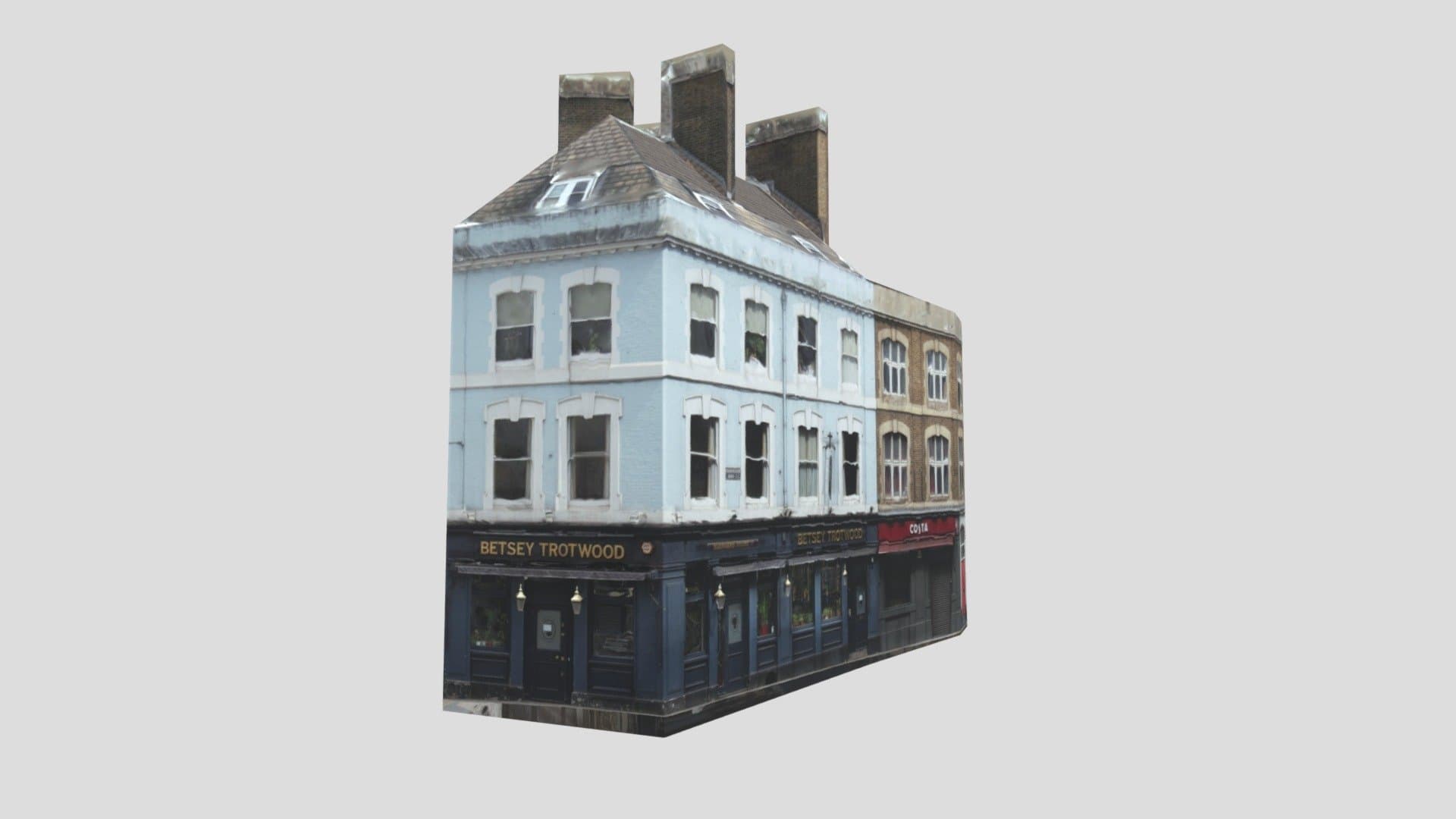 Paper Model: Betsey Trotwood Pub