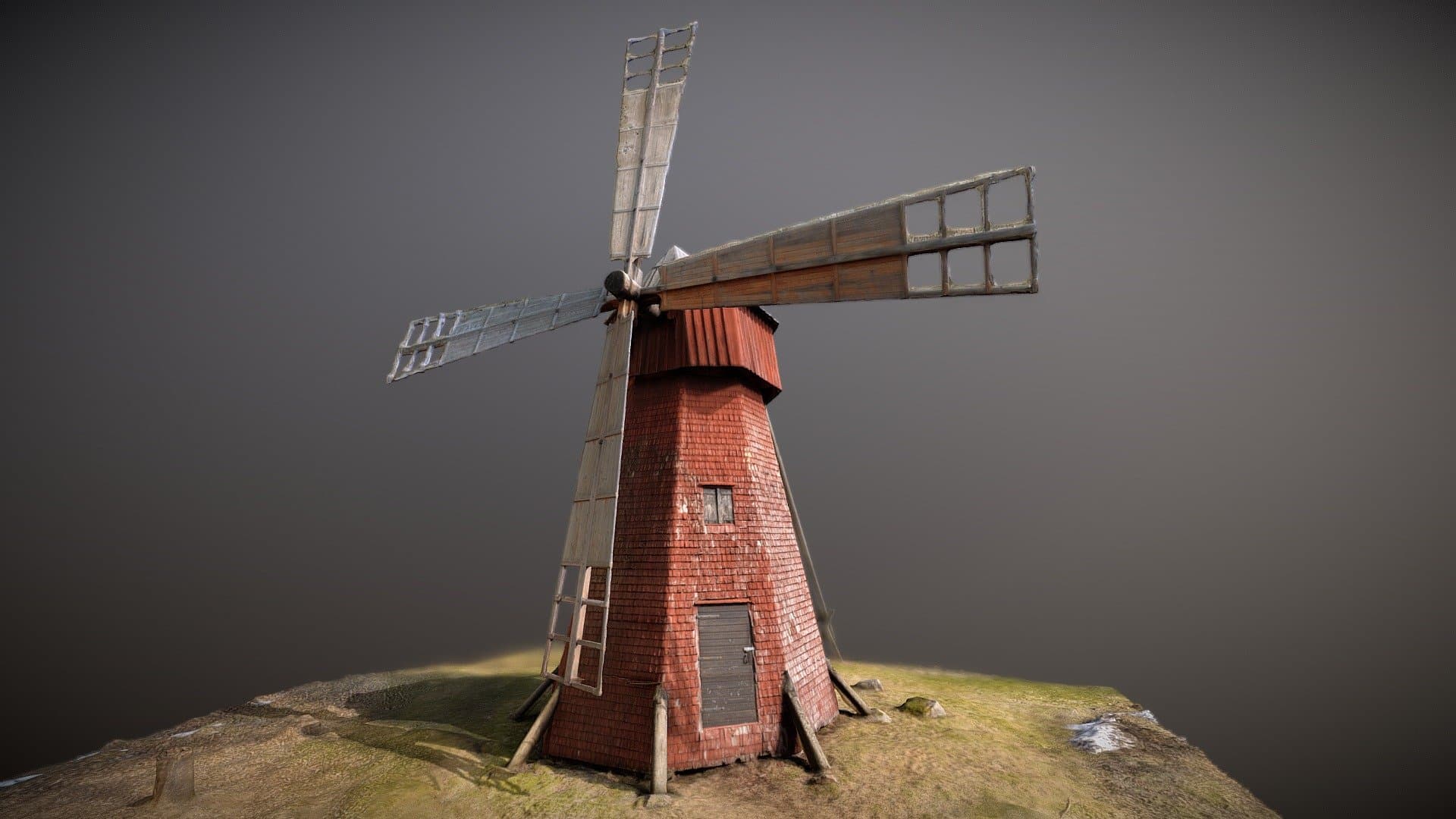 Windmill in Halikko, Kreivinmäki, Finland