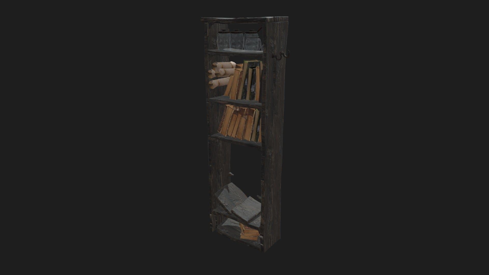 Ancient Bookcase Wooden