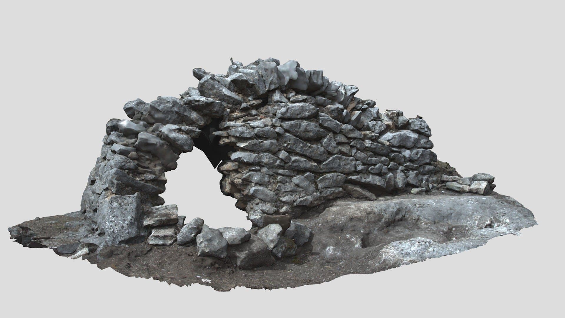 Stone Hut Scan 4k : French Countryside Photoscan