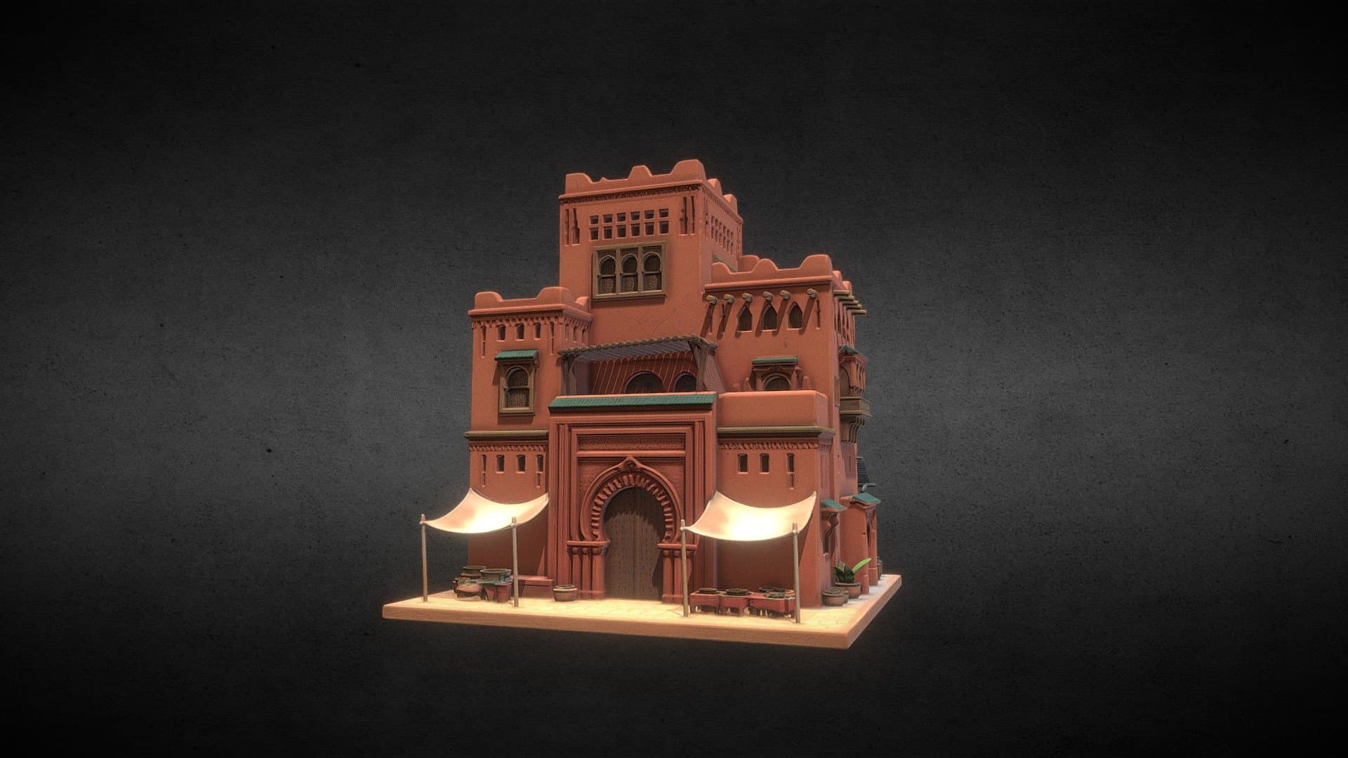 Stylized Desert Market House