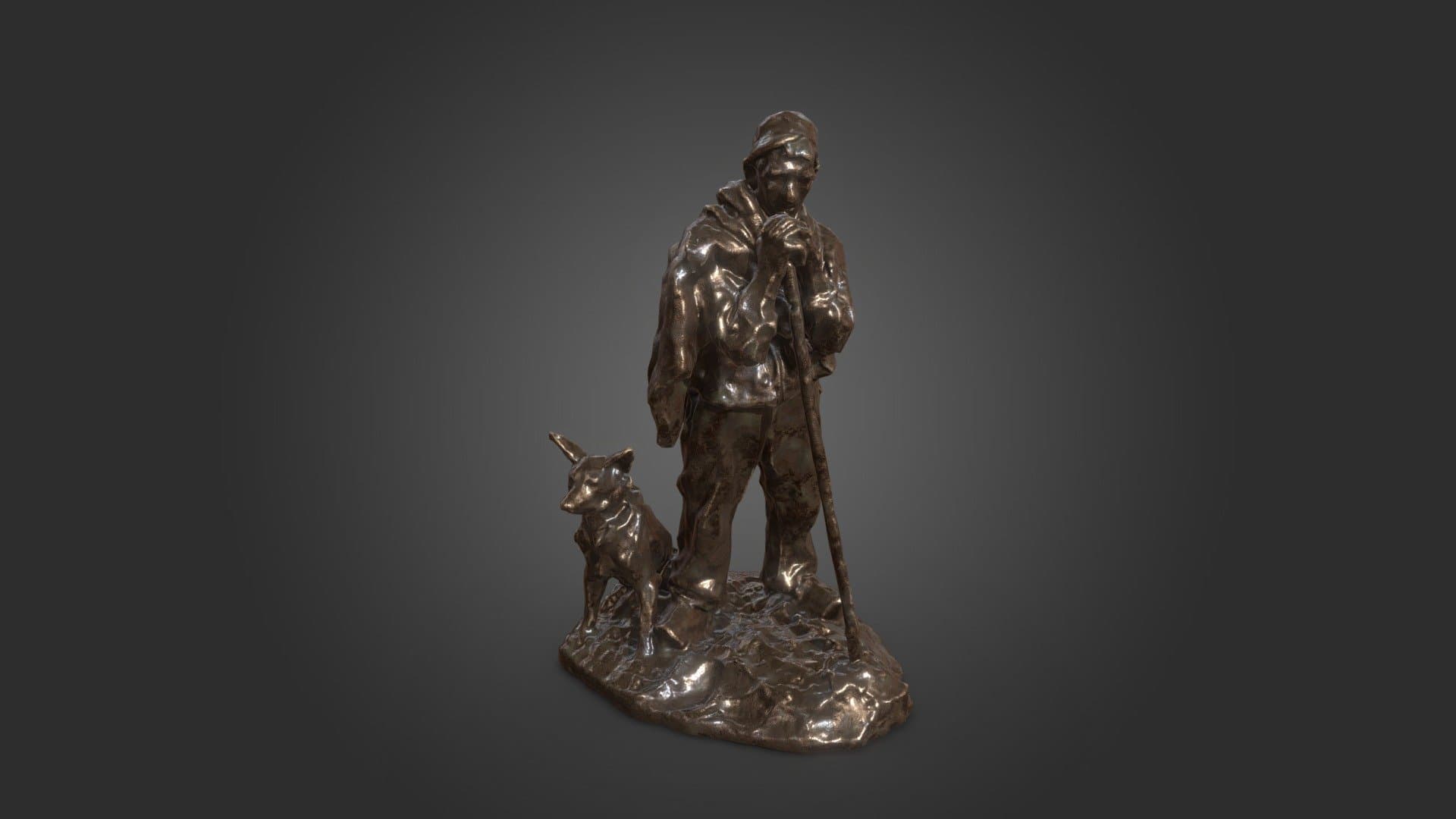 Herder met zijn hond