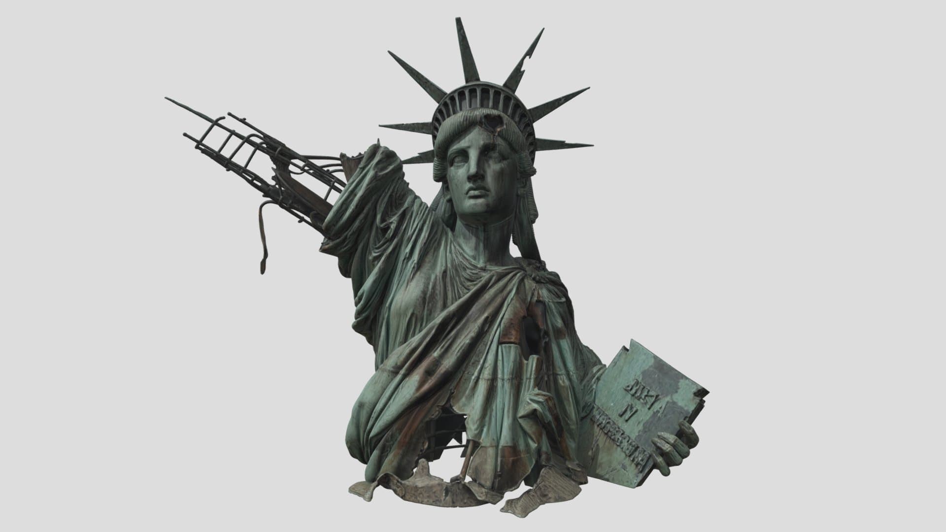 Post Apocalyptic Statue Of Liberty