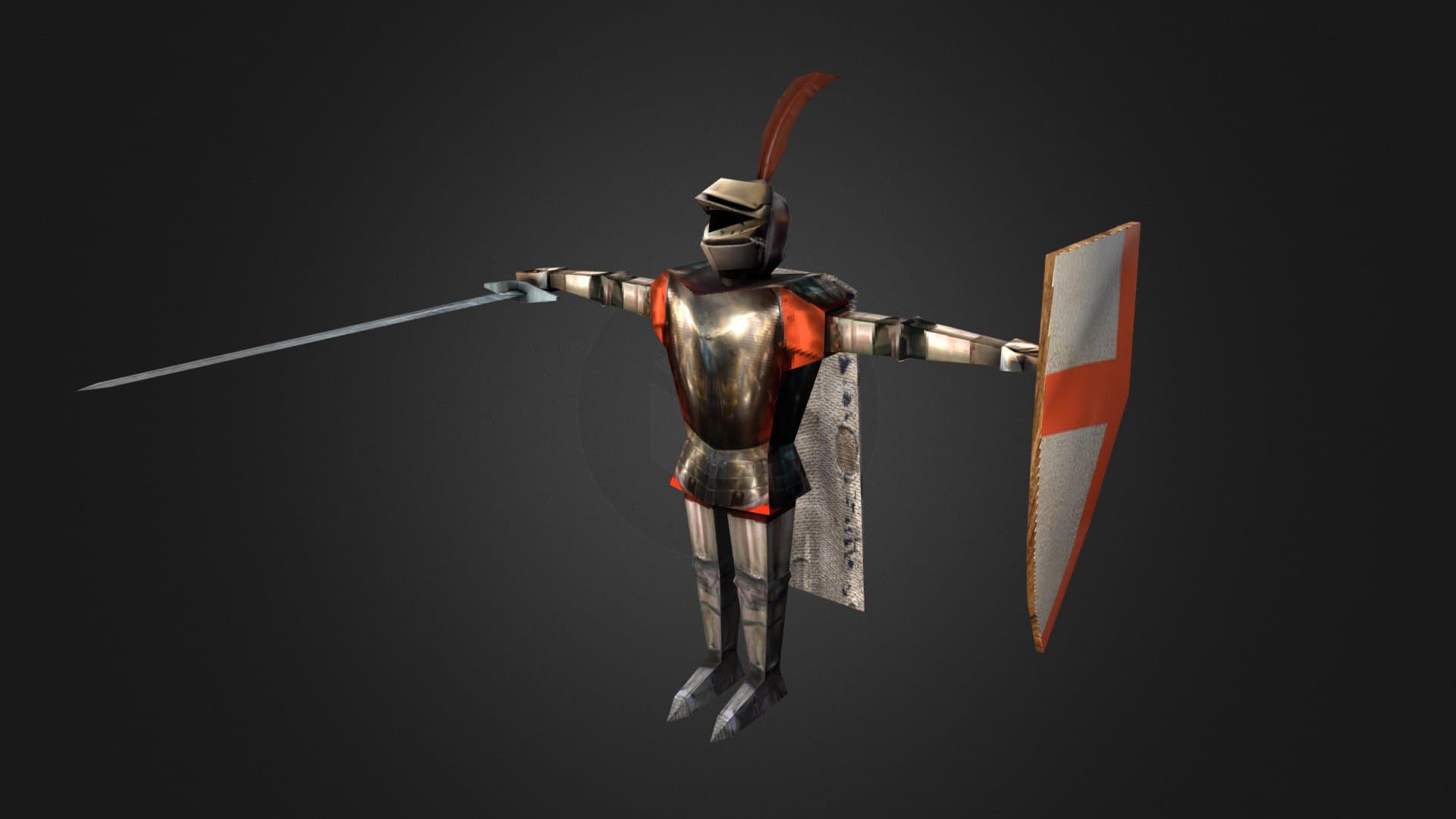 Knight Character, Retro Style, Game Ready