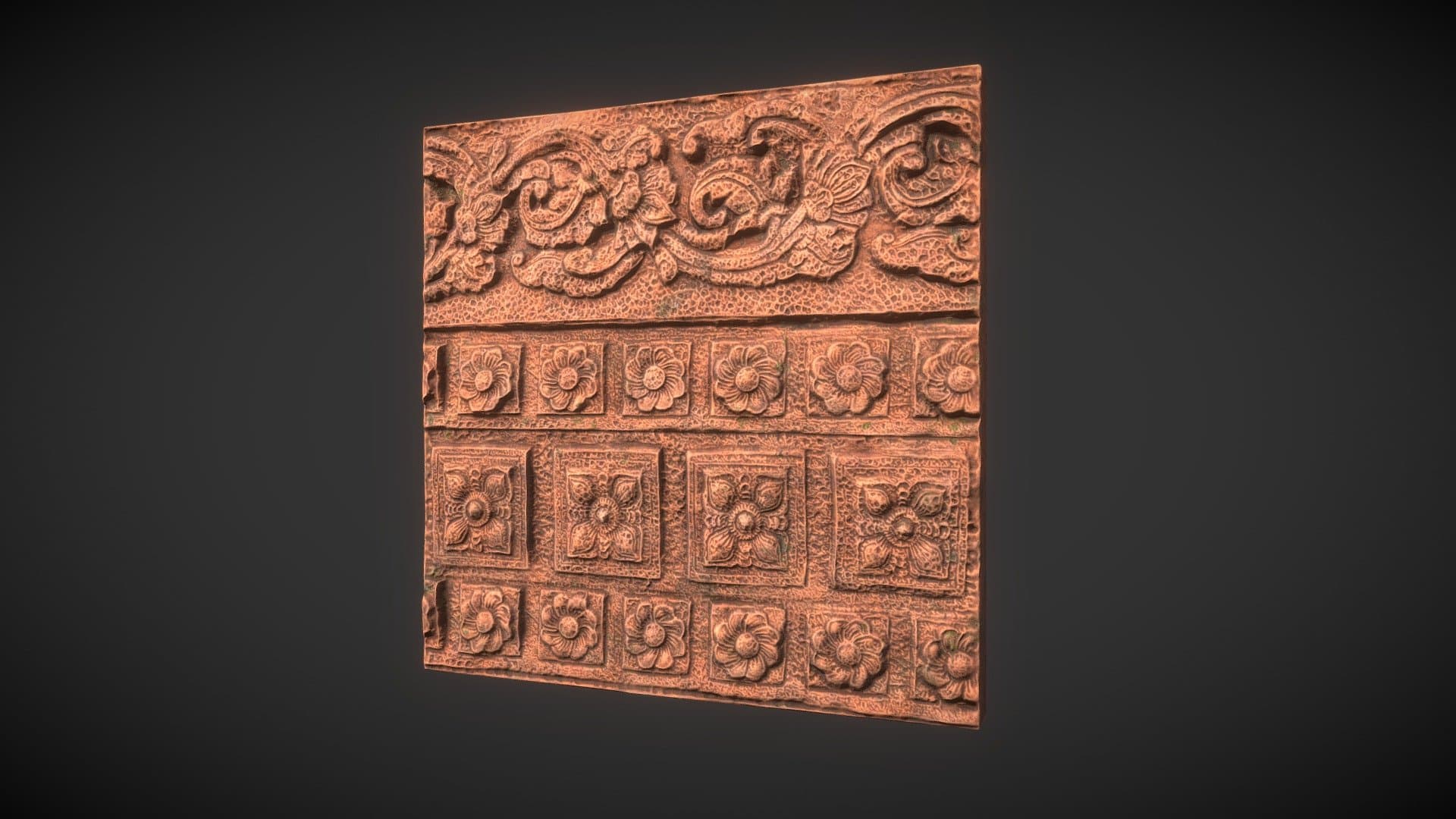 FREE Low poly India temple wall modular