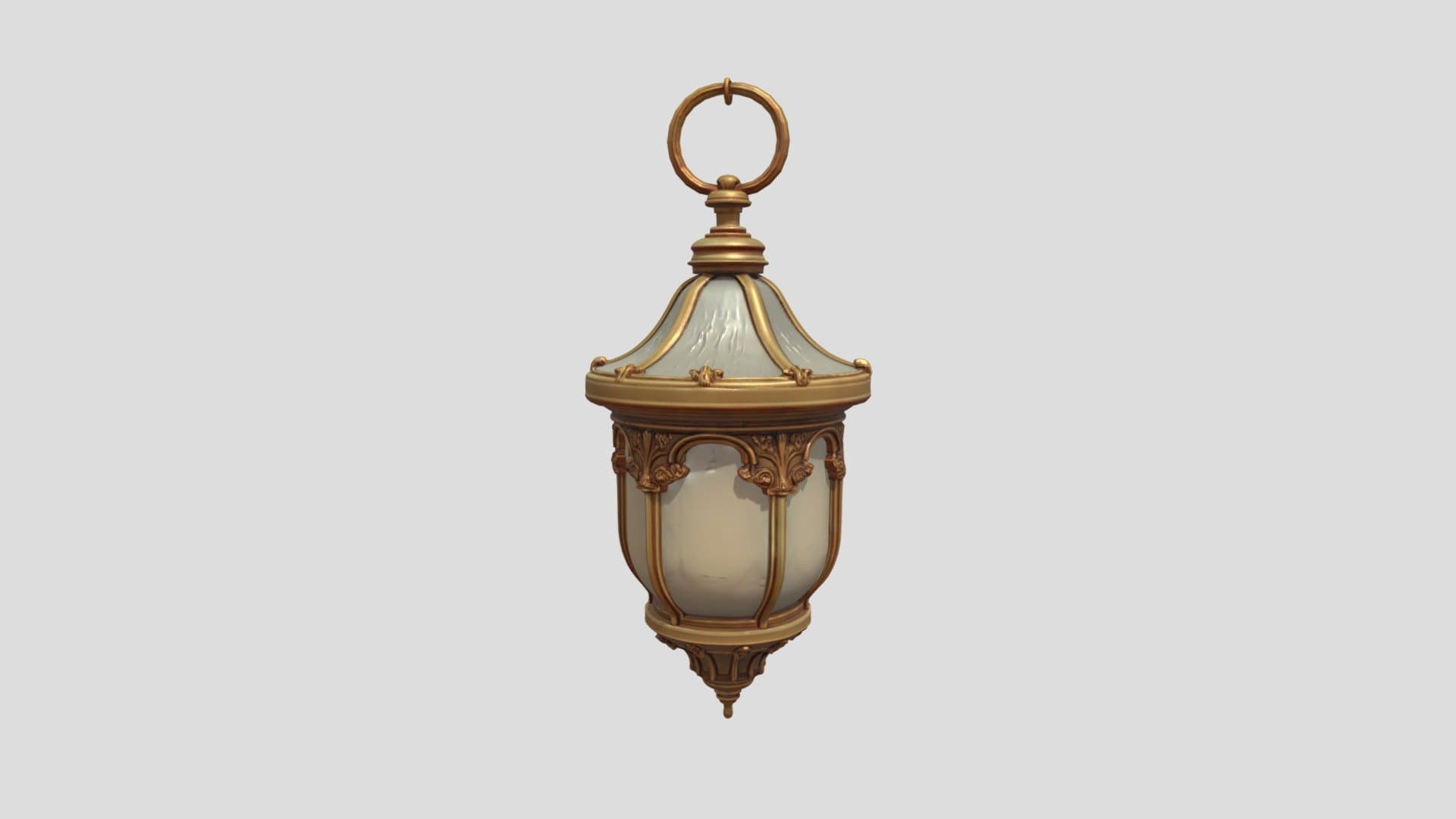 Ornate Hanging Lantern 3d Model