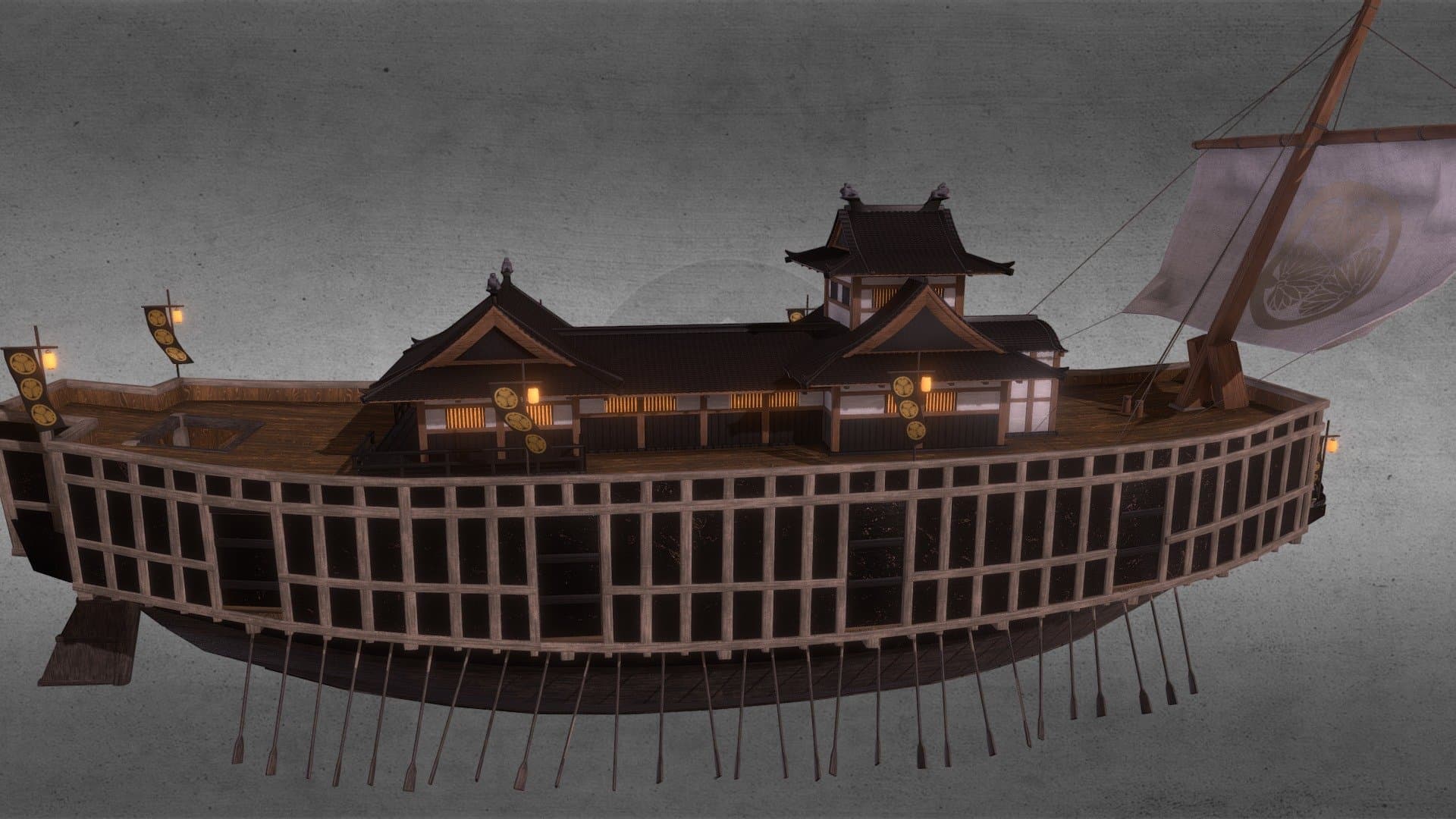 Atakebune Japanese Medieval Warship
