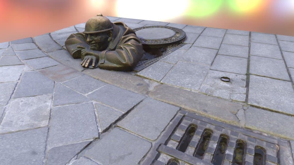 Man at Work - "Čumil", statue in Bratislava