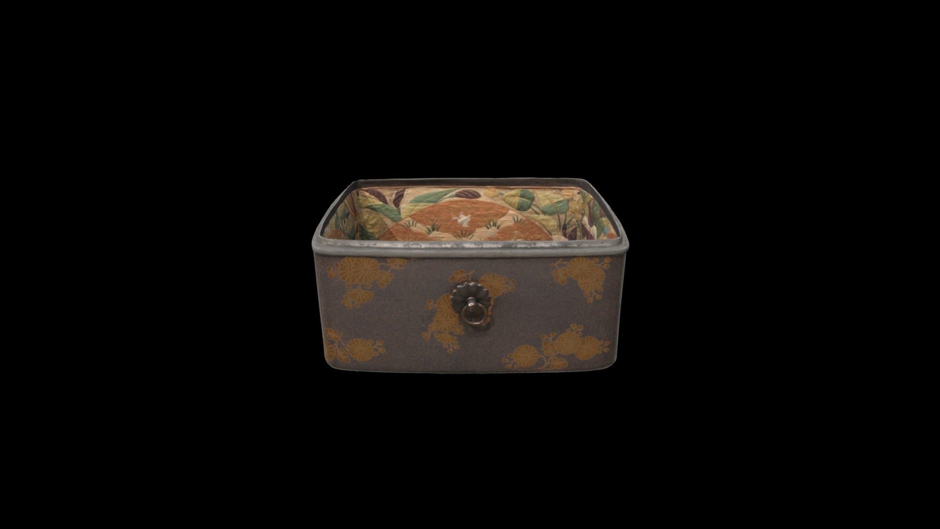 1963.513.a Box with Chrysanthemums (base)