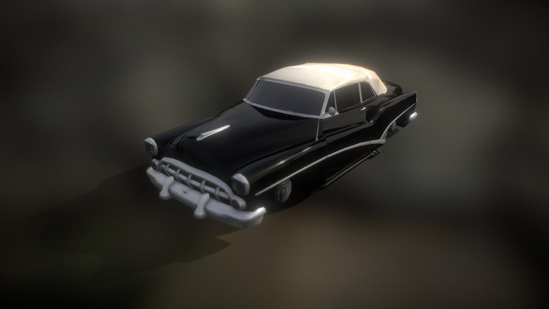 50s style car with interior
