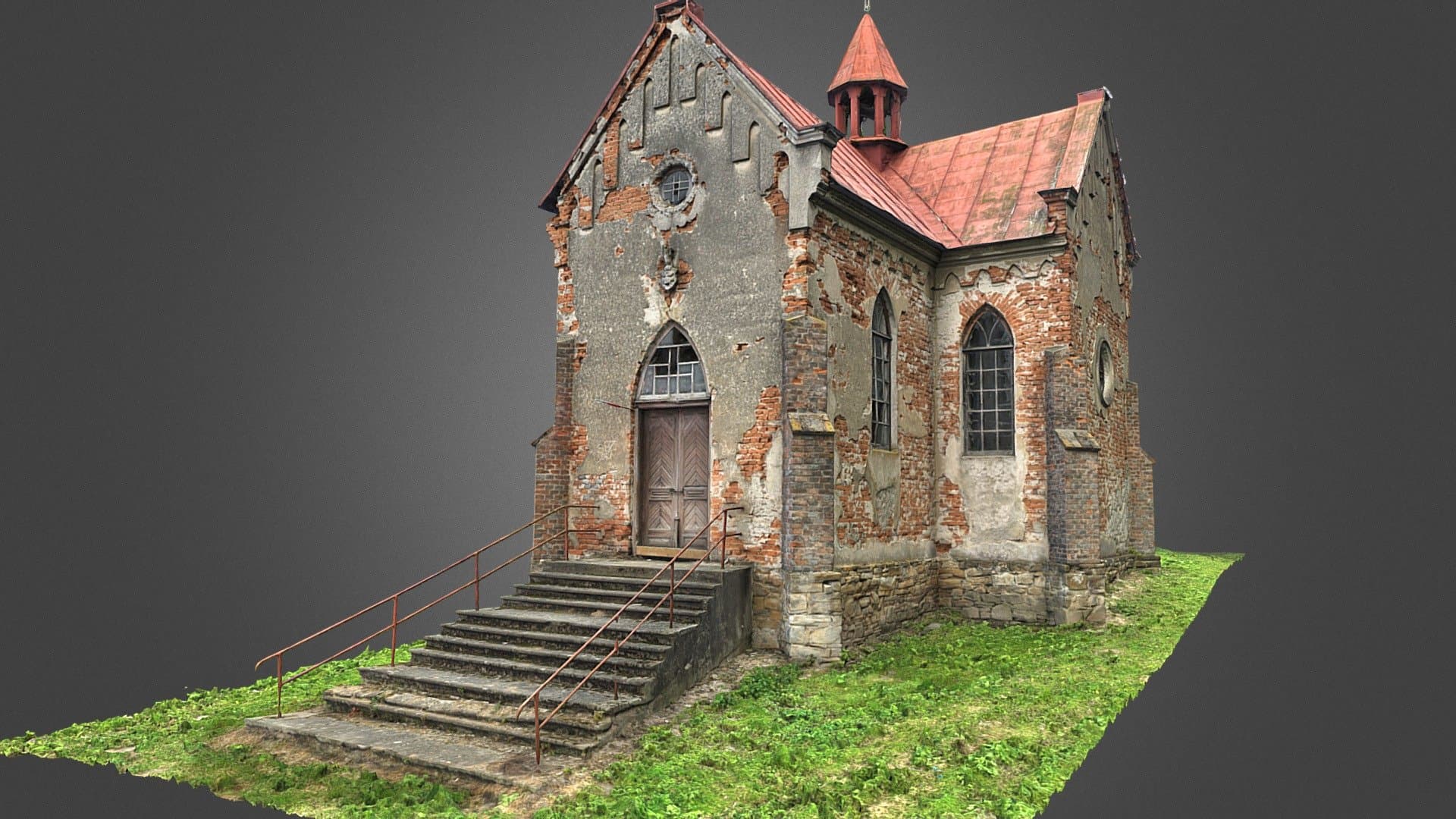 Ruins of Neo-Gothic Church in Central Europe