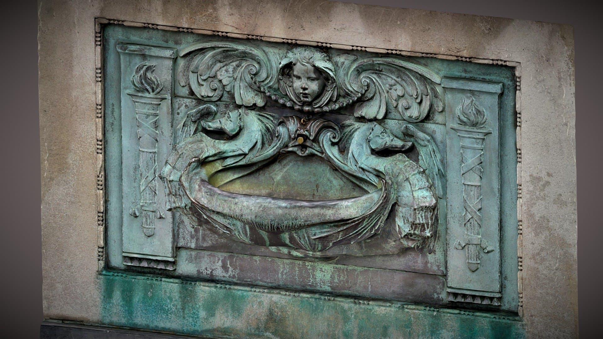 St Pauls Cathedral Fountain Detail