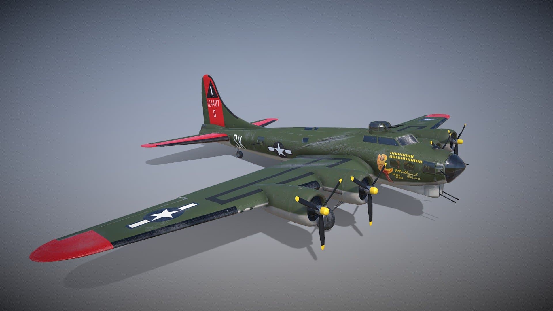B17 Bomber "Midland Dime"