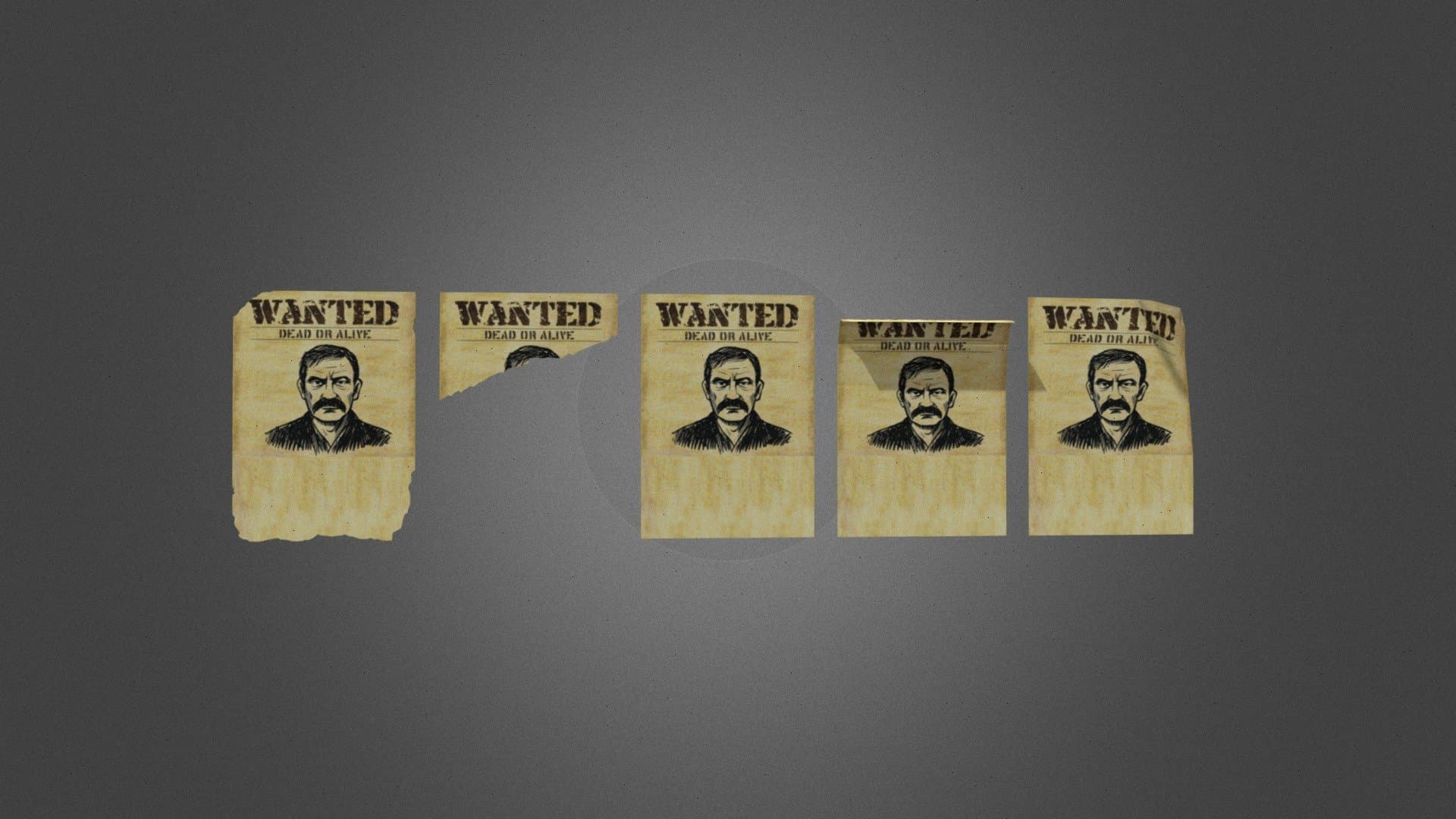 Wanted Posters Set – Cowboy Style